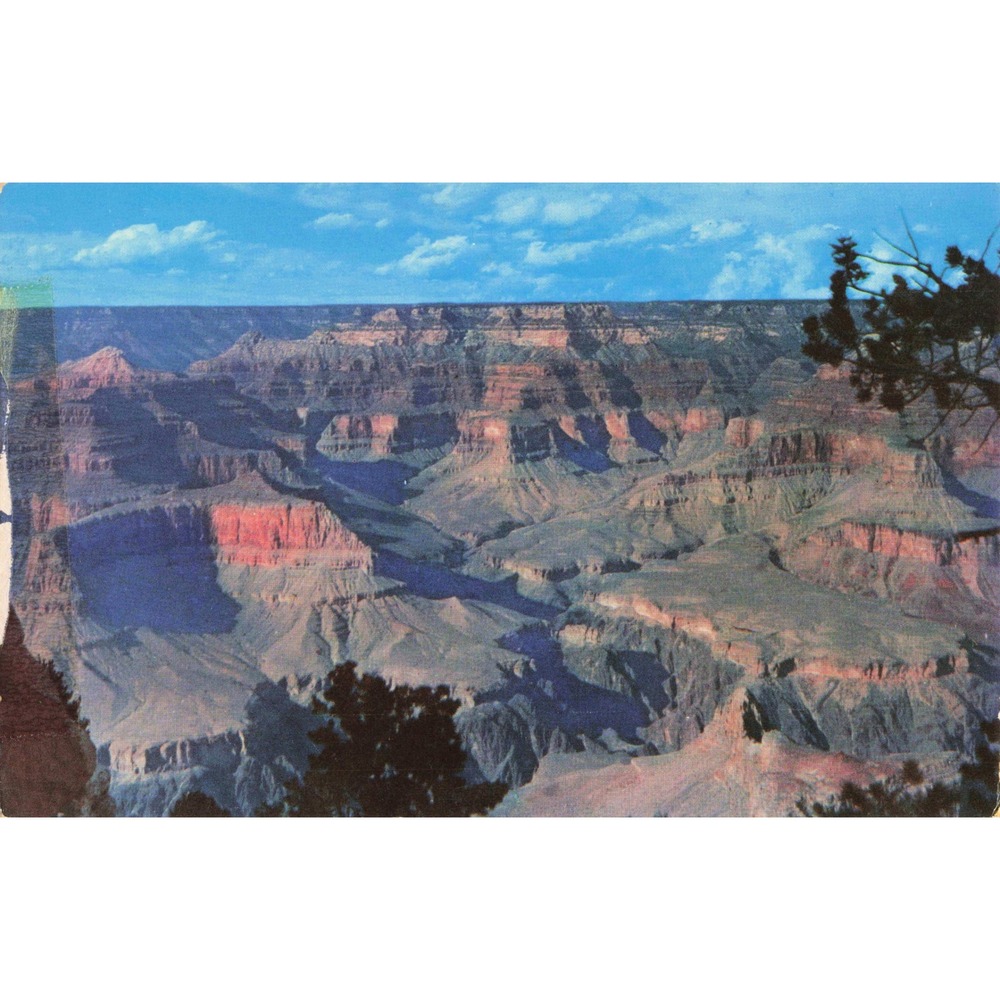 Grand Canyon Pima Point AZ Chrome Postcard 1963 Mike Roberts Fred Harvey Used - Picture 1 of 2